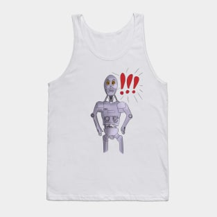 Vintage Funny Mr Robot Cartoon Design Tank Top